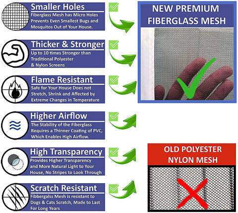 Image of Mag-Connexion Screen Door | 39"x 83" White - Fit Door Size up to 36 x 82