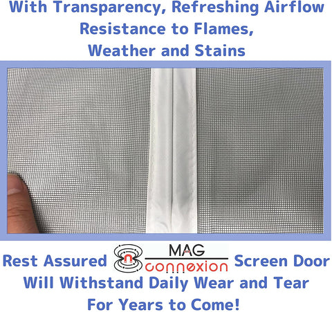 Image of Mag-Connexion Screen Door | 39"x 83" White - Fit Door Size up to 36 x 82