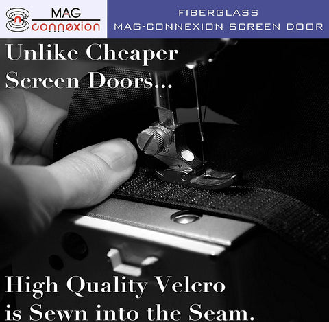 Image of Mag-Connexion Screen Door | 36"x96" White - Fits Door Size up to 34"x95"