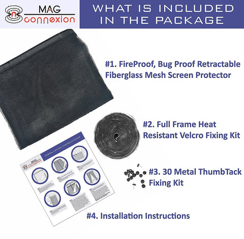 Image of Mag-Connexion Screen Door | 32"x80" Black - Fits Door Size up to 30"x79"