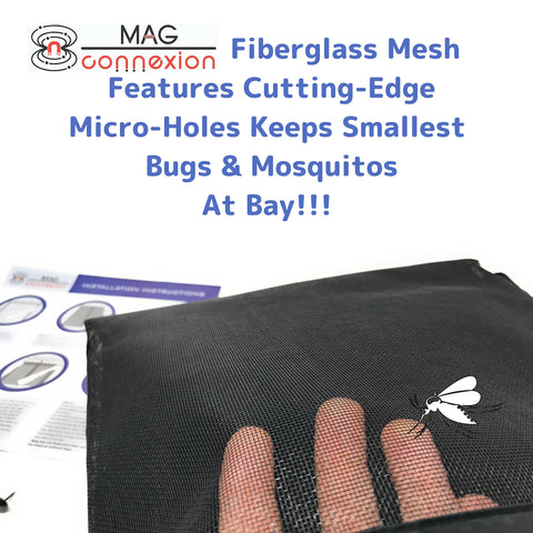 Image of Mag-Connexion Screen Door | 36"x96" Black - Fits Door Size up to 34"x95"