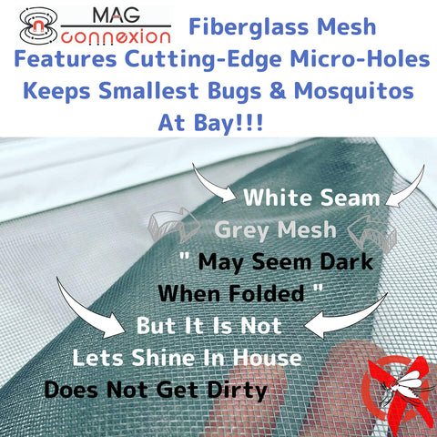 Image of Mag-Connexion Screen Door | 36"x83" White - Fit Door Size up to 34 x 82 inch