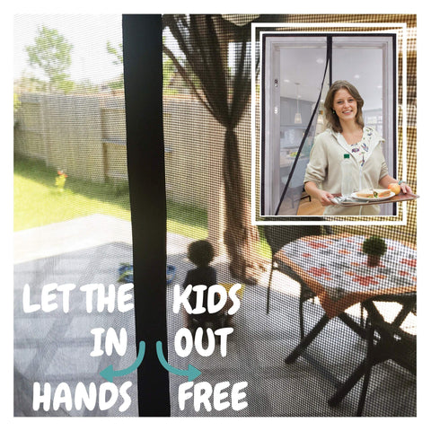 Image of Mag-Connexion Screen Door | 36"x96" Black - Fits Door Size up to 34"x95"