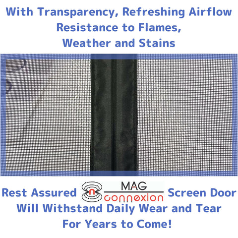 Image of Mag-Connexion Screen Door | 36"x83" Black - Fits Door Size up to 34"x82"