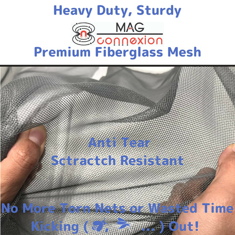 Image of Mag-Connexion Screen Door | 74"x81" White - Fits Sliding Door Size up to 72"x80"