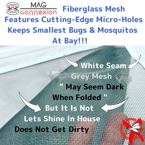 Image of Mag-Connexion Screen Door | 32" x 80" White - Fits Door Size up to 30"x79"