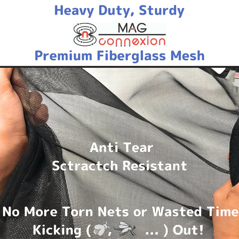 Image of Mag-Connexion Screen Door | 36"x96" Black - Fits Door Size up to 34"x95"