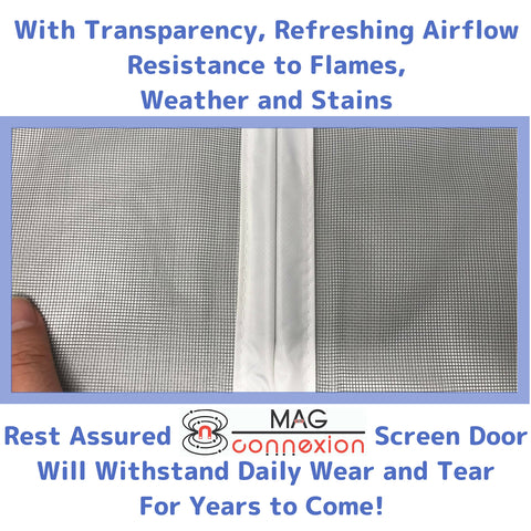 Image of Mag-Connexion Screen Door | 74"x81" White - Fits Sliding Door Size up to 72"x80"